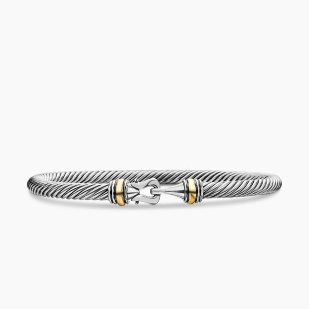 Silver and Gold Cable Bracelet